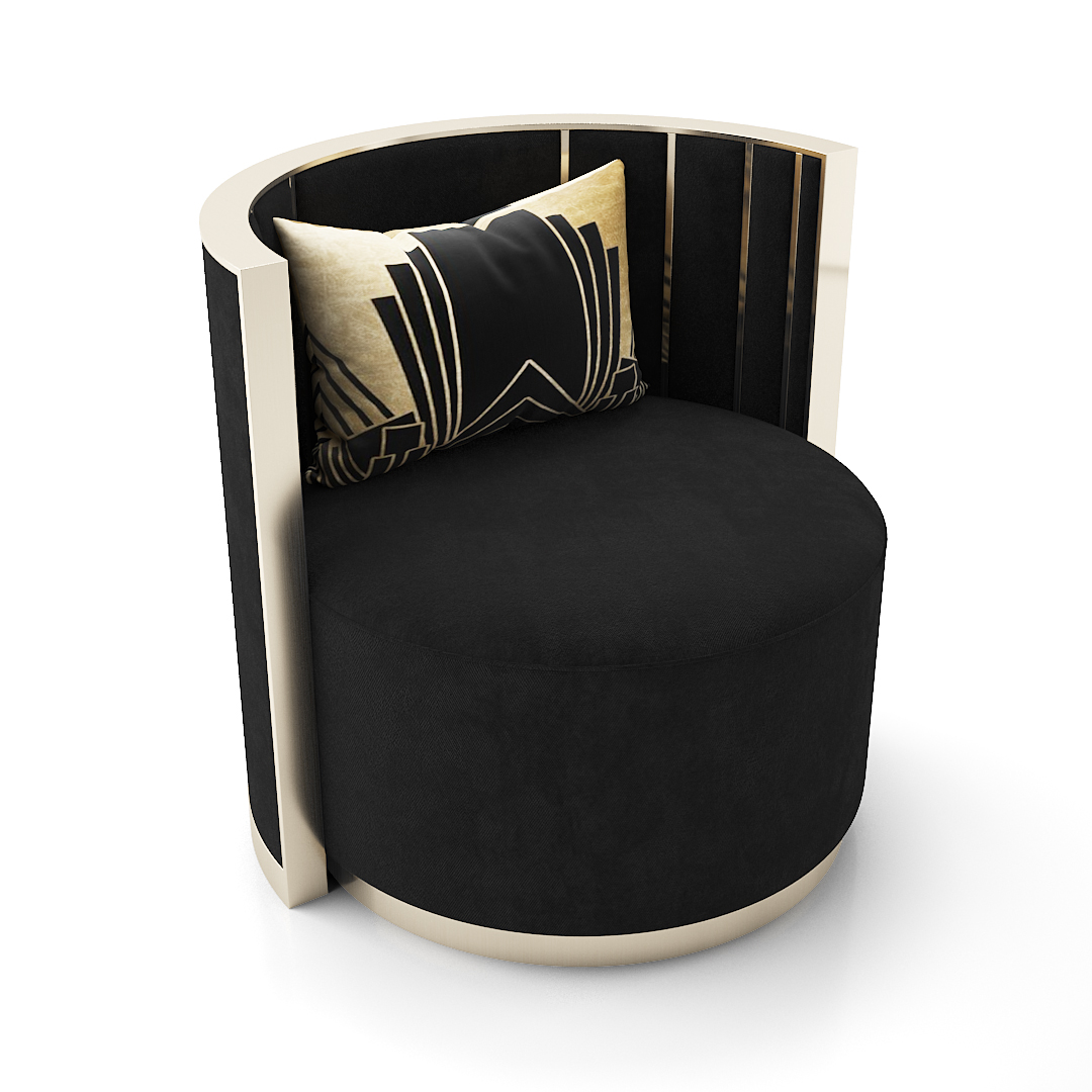 Upholstered armchair